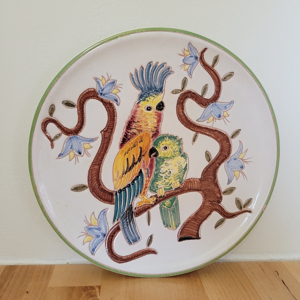Mid-Century Hand Painted Plate From Italy 8.5"